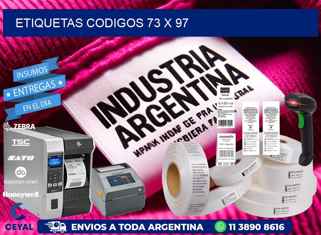 etiquetas codigos 73 x 97