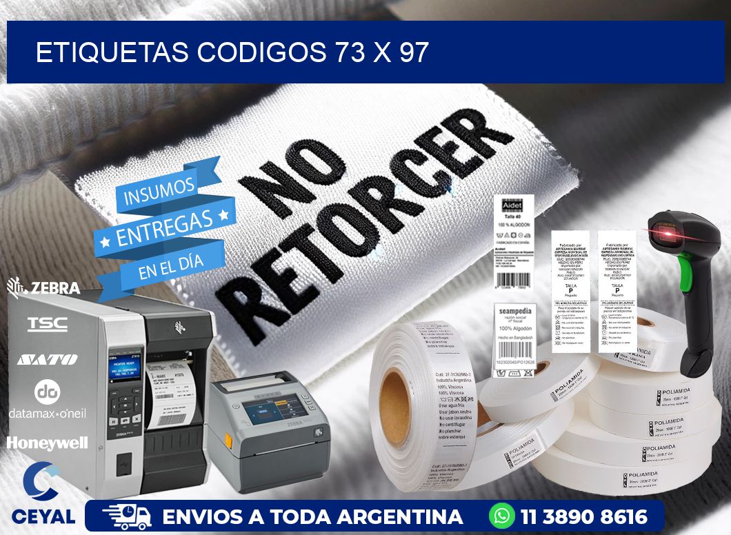 etiquetas codigos 73 x 97
