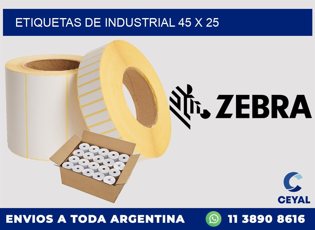 etiquetas de industrial 45 x 25