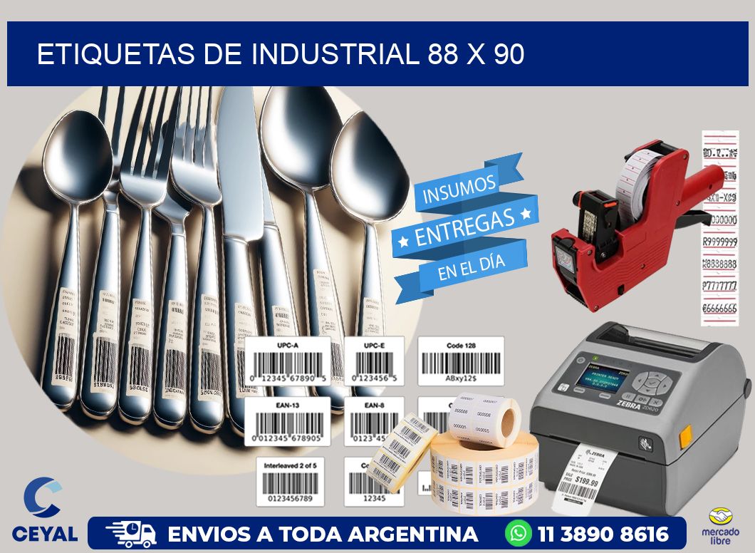 etiquetas de industrial 88 x 90