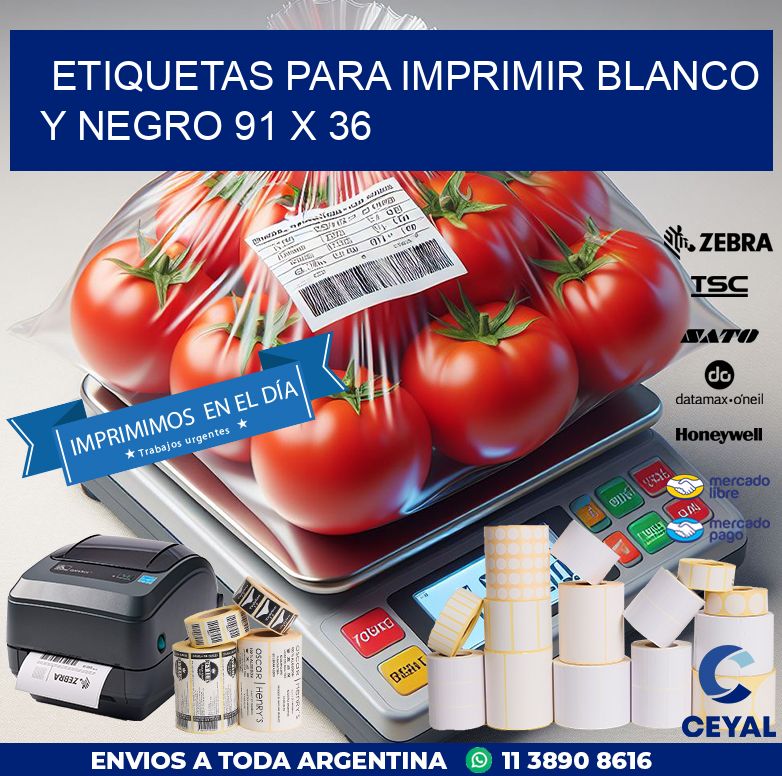 etiquetas para imprimir blanco y negro 91 x 36