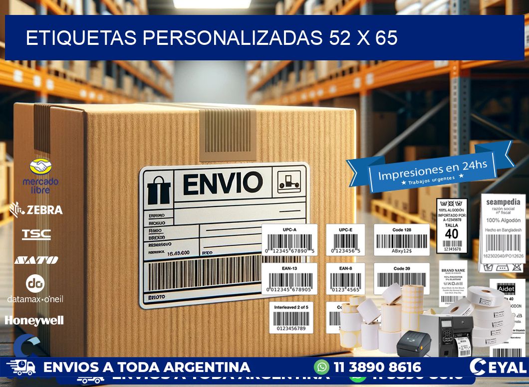 etiquetas personalizadas 52 x 65