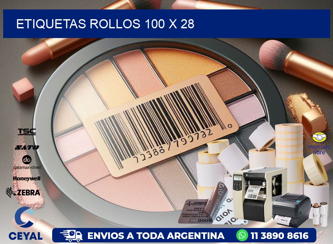 etiquetas rollos 100 x 28