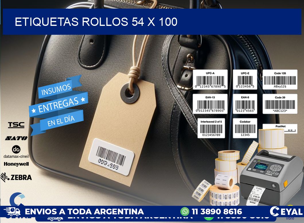 etiquetas rollos 54 x 100