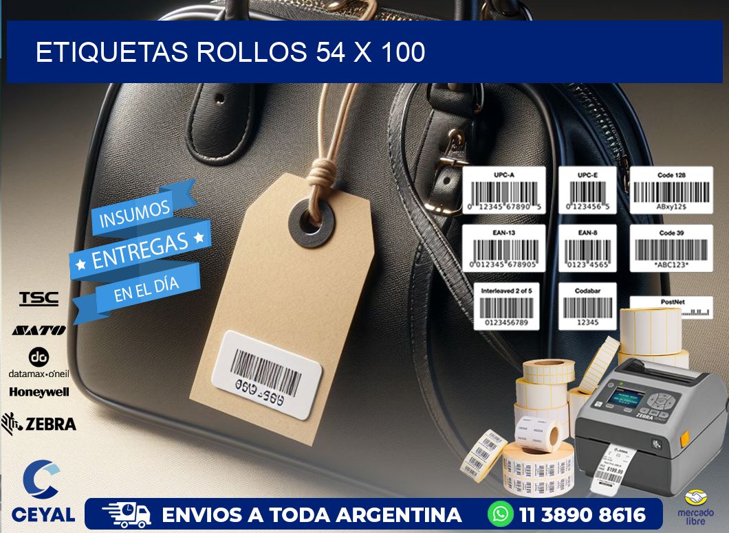 etiquetas rollos 54 x 100