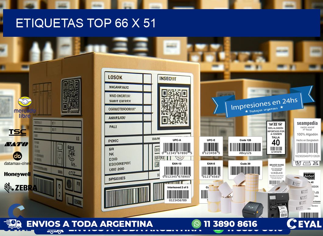 etiquetas top 66 x 51