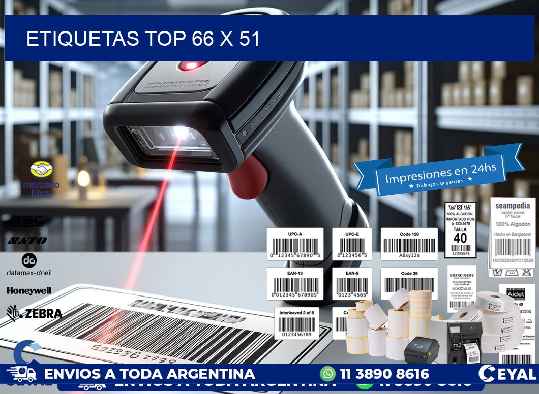 etiquetas top 66 x 51
