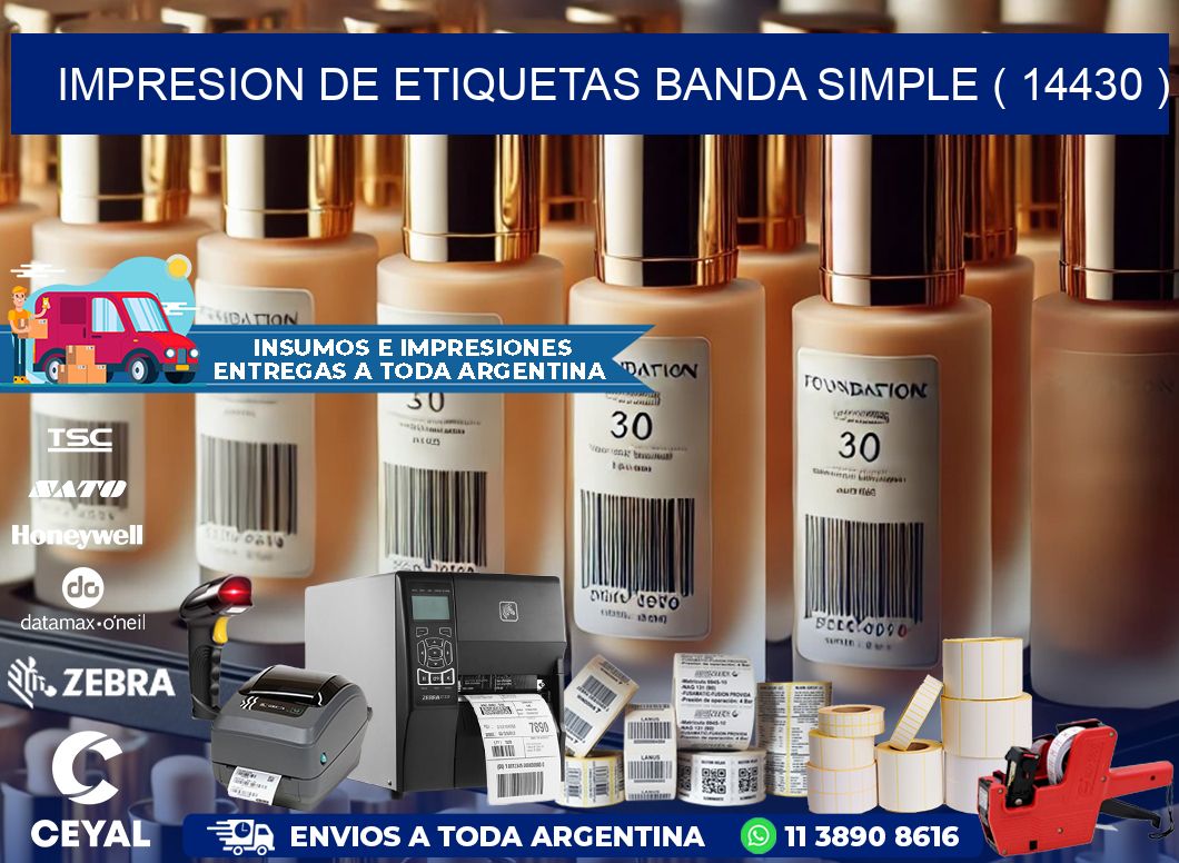 impresion de etiquetas banda simple ( 14430 )
