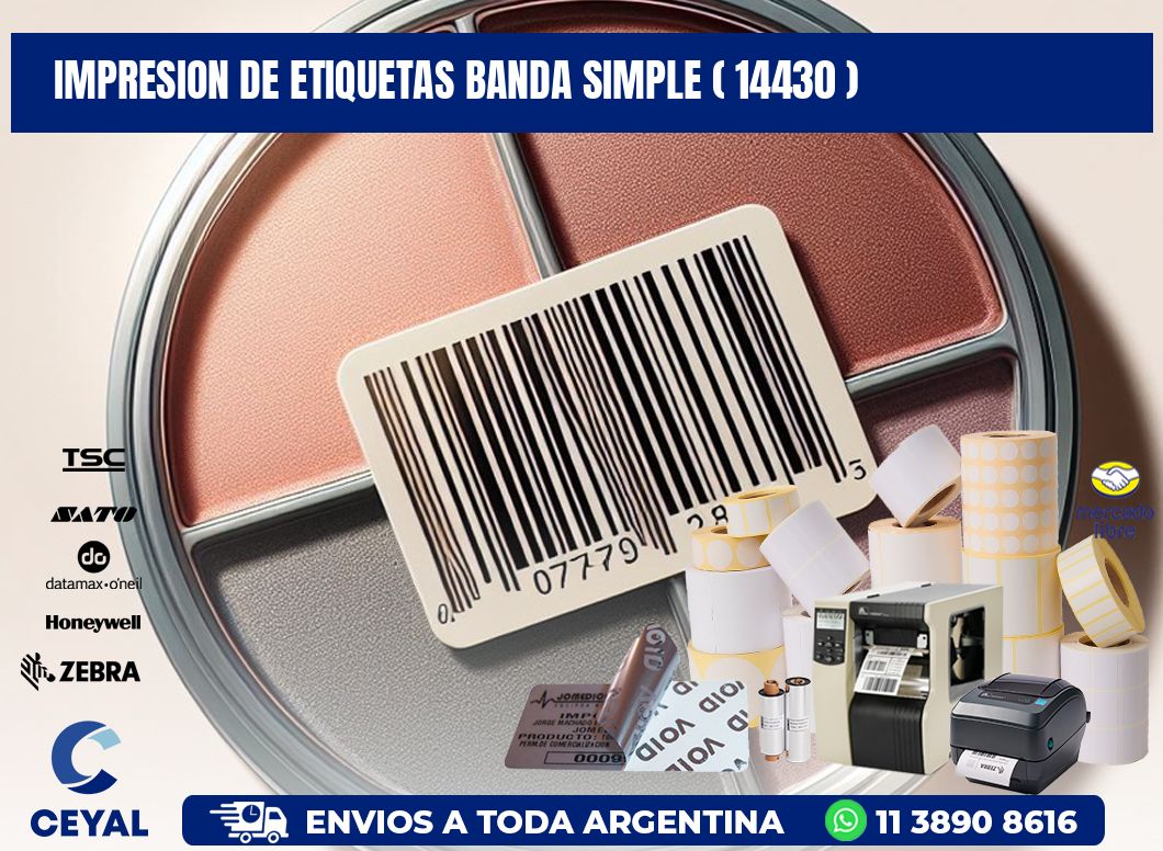 impresion de etiquetas banda simple ( 14430 )