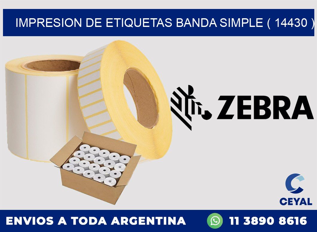 impresion de etiquetas banda simple ( 14430 )
