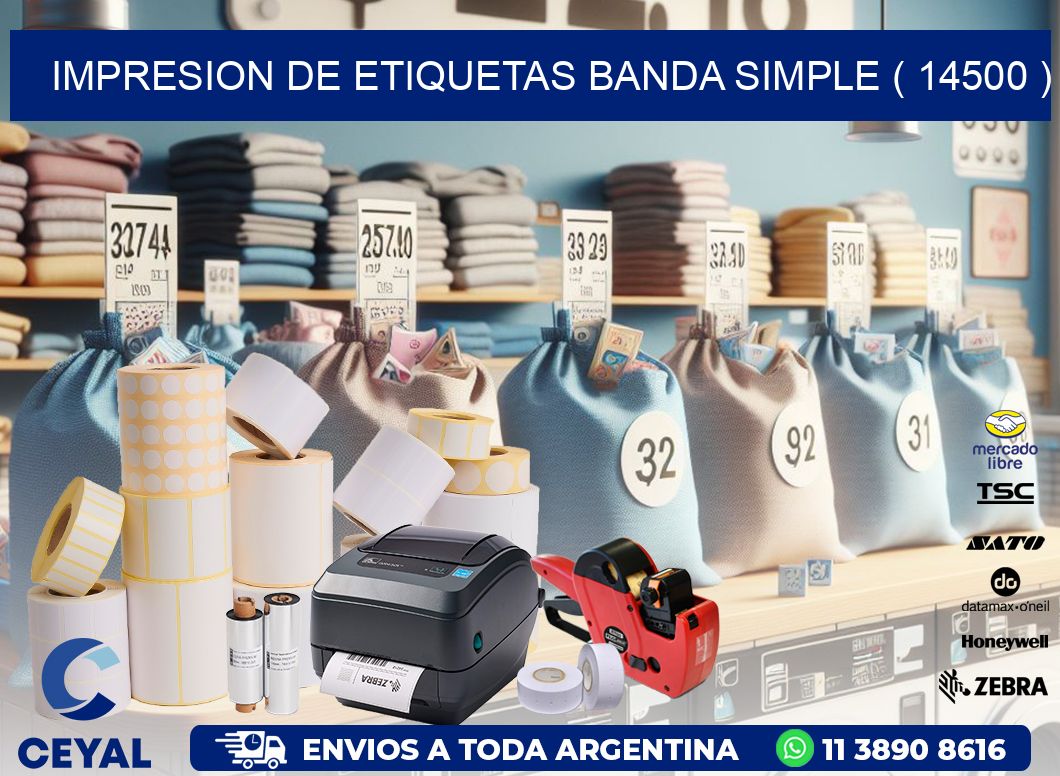 impresion de etiquetas banda simple ( 14500 )