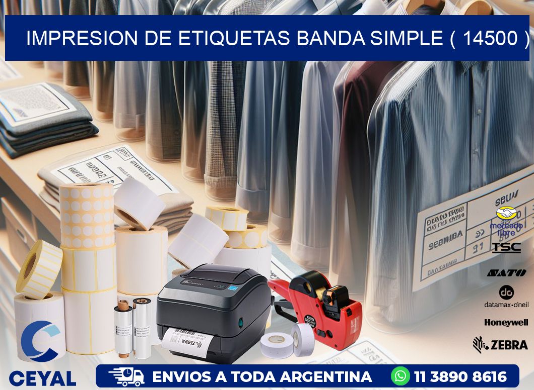 impresion de etiquetas banda simple ( 14500 )