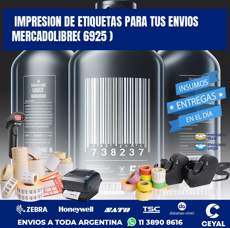 impresion de etiquetas para tus envios mercadolibre( 6925 )