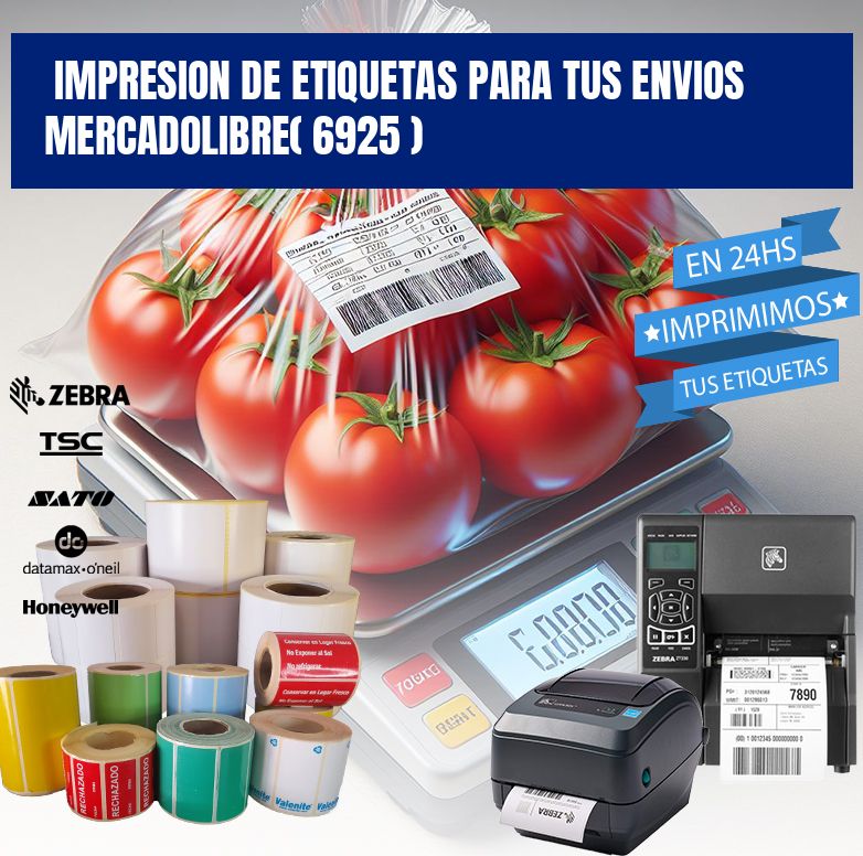 impresion de etiquetas para tus envios mercadolibre( 6925 )