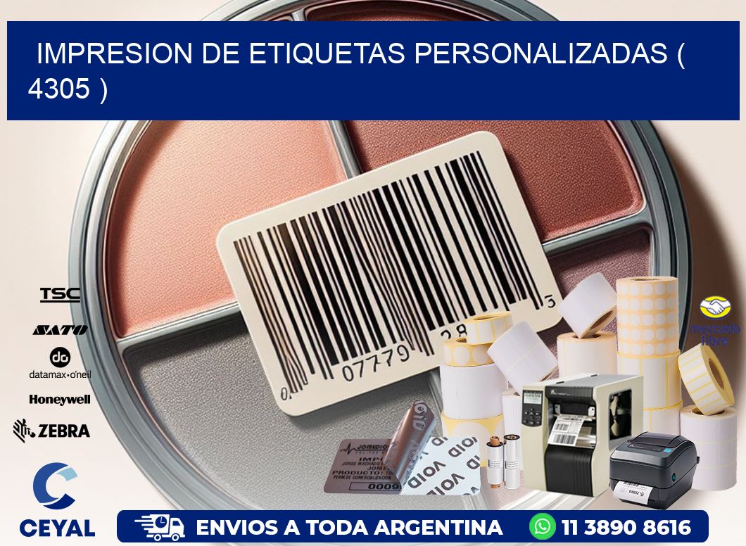impresion de etiquetas personalizadas ( 4305 )