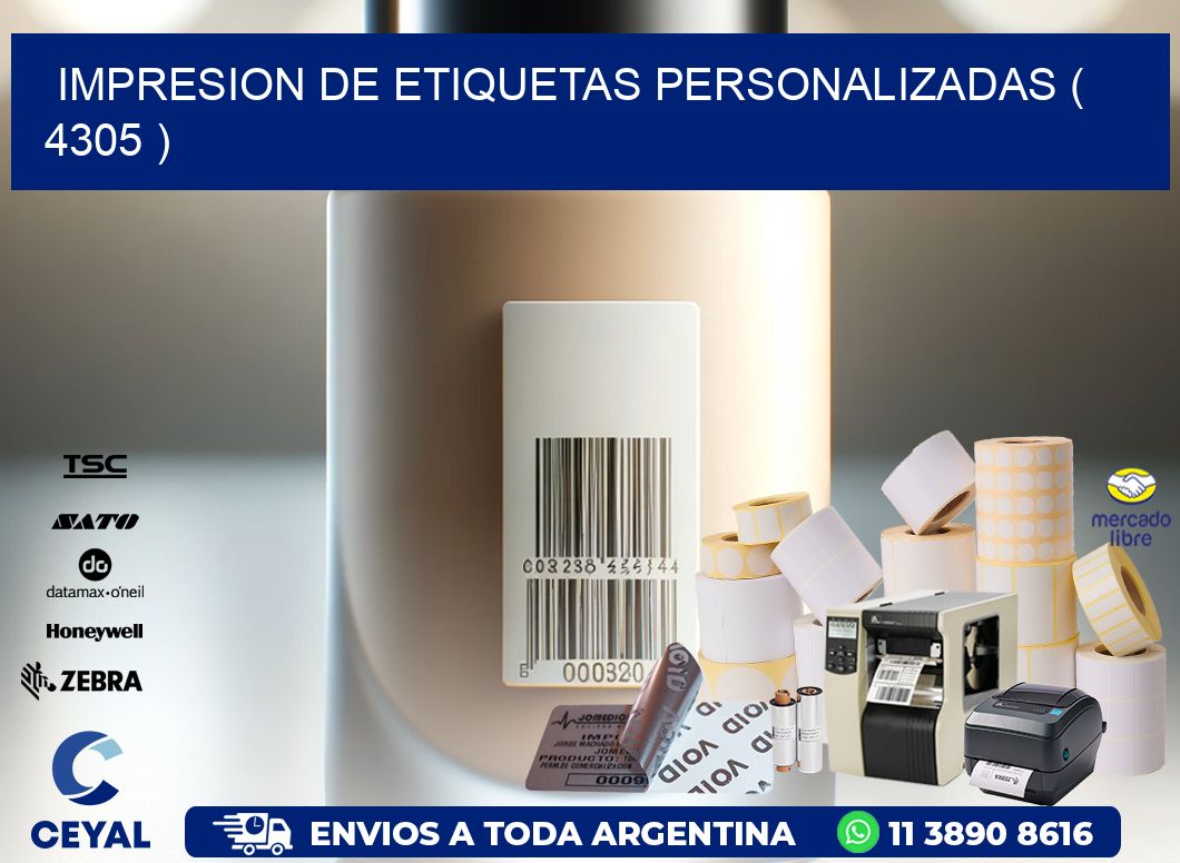 impresion de etiquetas personalizadas ( 4305 )