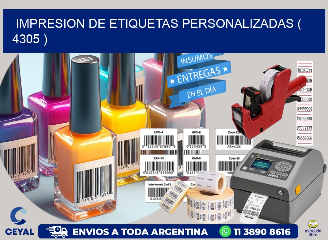 impresion de etiquetas personalizadas ( 4305 )