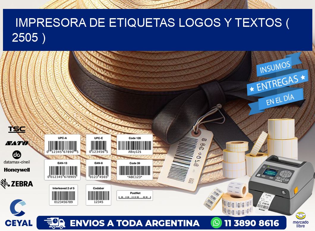 impresora de etiquetas logos y textos ( 2505 )