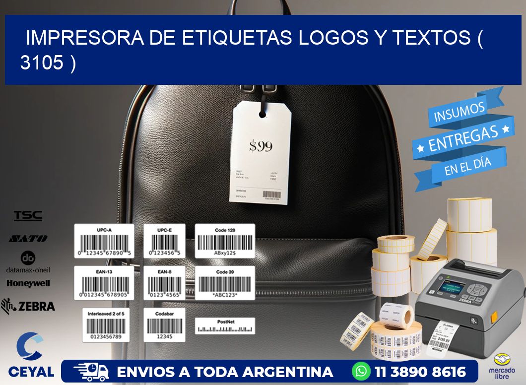 impresora de etiquetas logos y textos ( 3105 )