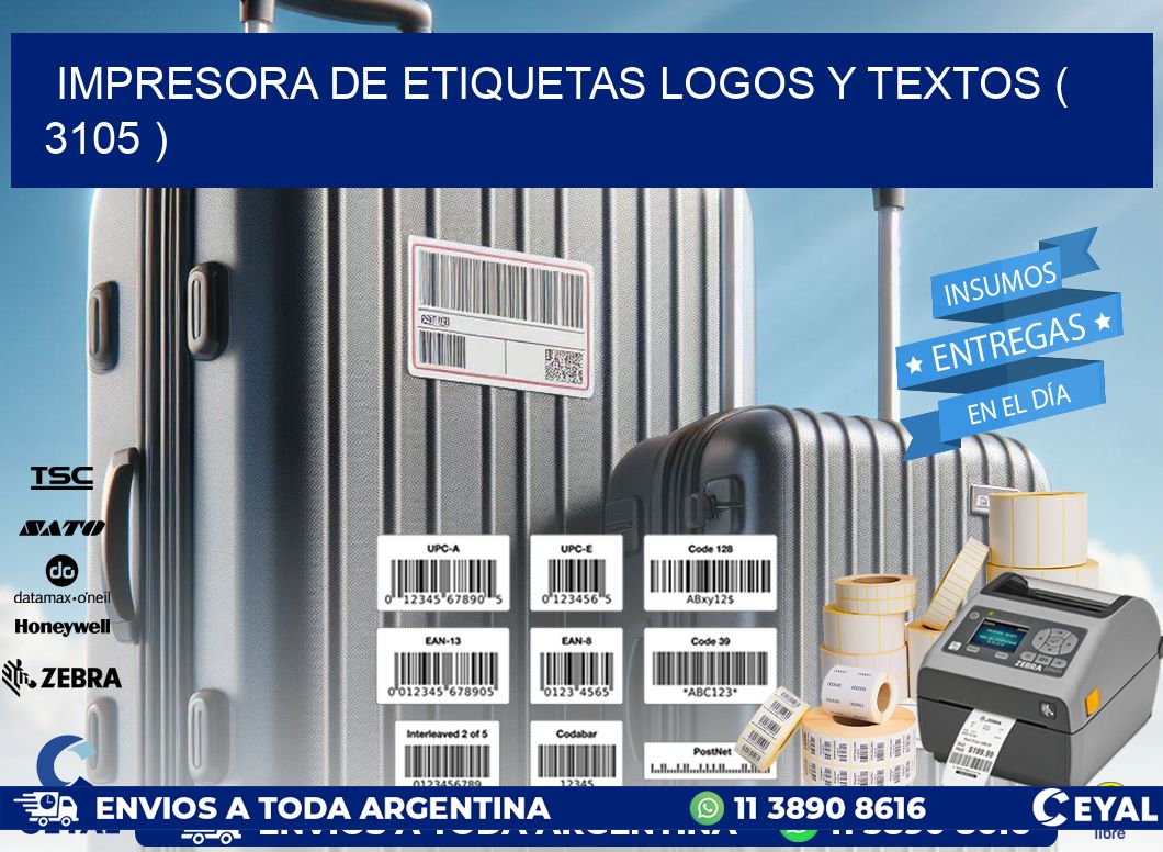 impresora de etiquetas logos y textos ( 3105 )