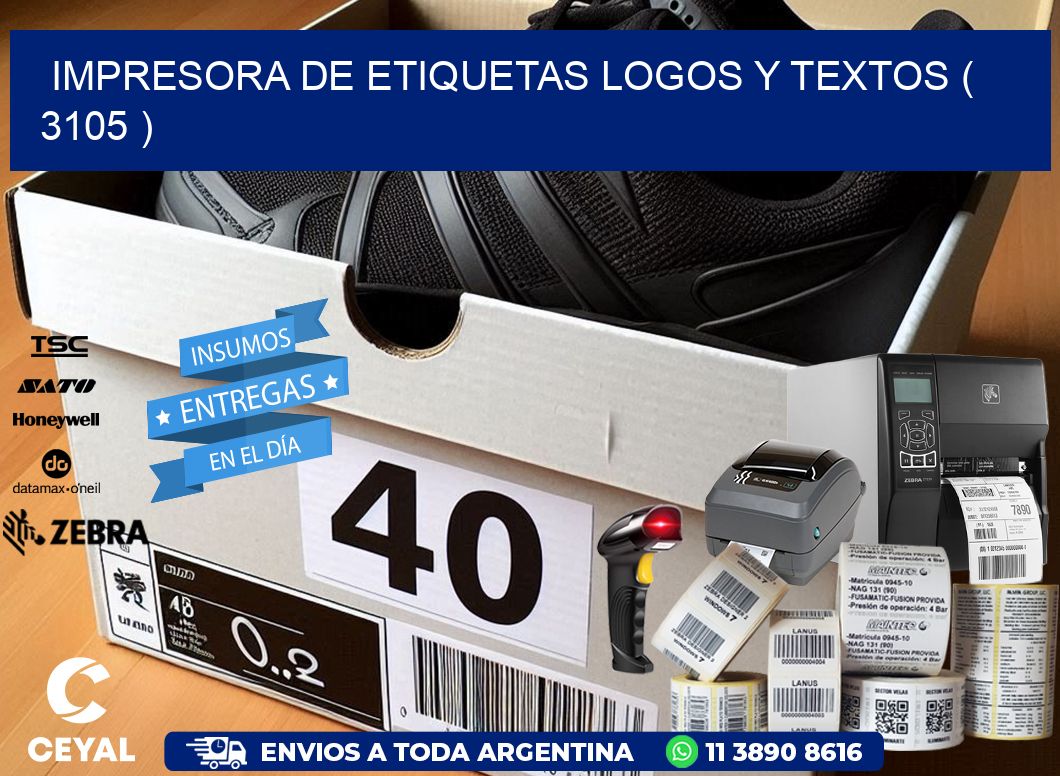 impresora de etiquetas logos y textos ( 3105 )