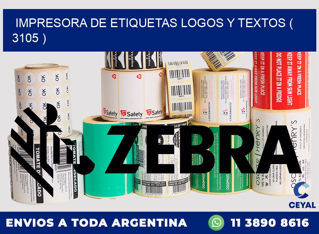 impresora de etiquetas logos y textos ( 3105 )
