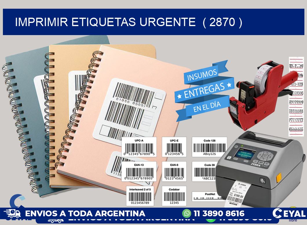 imprimir etiquetas urgente  ( 2870 )