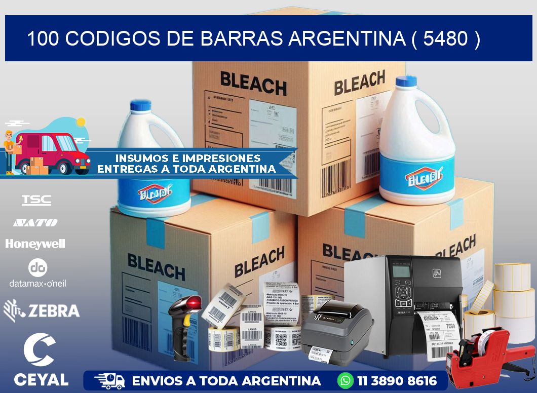 100 codigos de barras argentina ( 5480 )