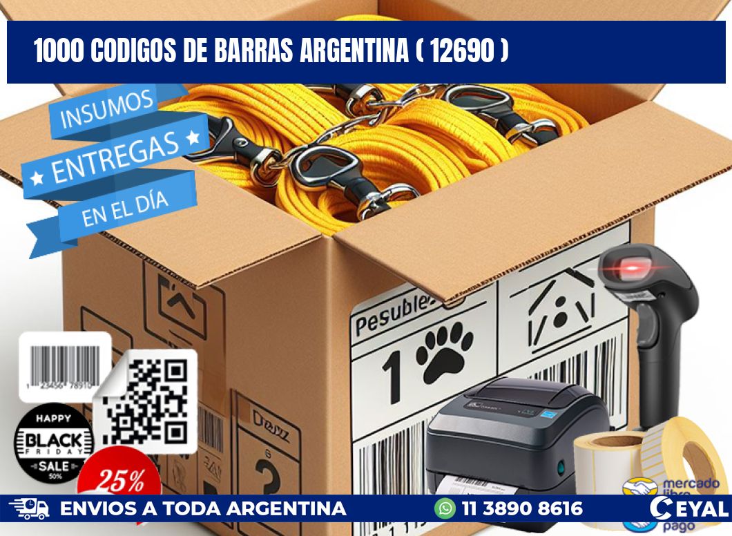 1000 codigos de barras argentina ( 12690 )