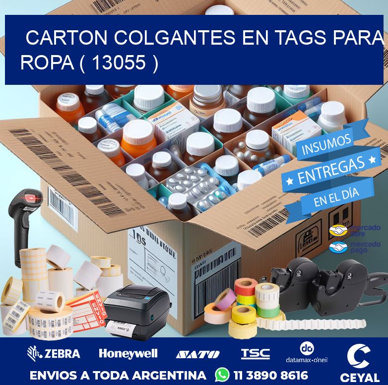 CARTON COLGANTES EN TAGS PARA ROPA ( 13055 )