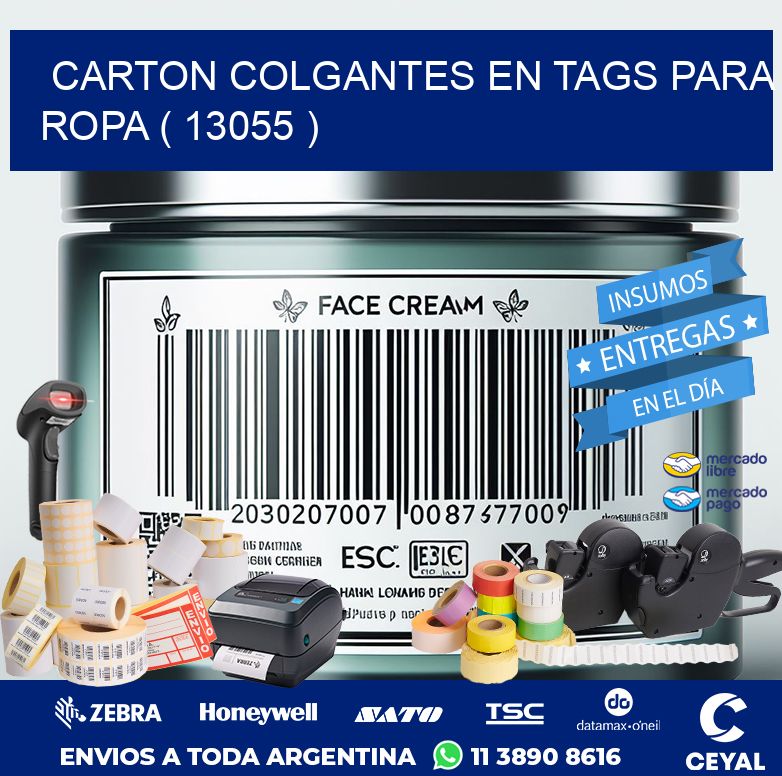 CARTON COLGANTES EN TAGS PARA ROPA ( 13055 )