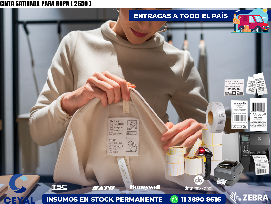 CINTA SATINADA PARA ROPA ( 2650 )