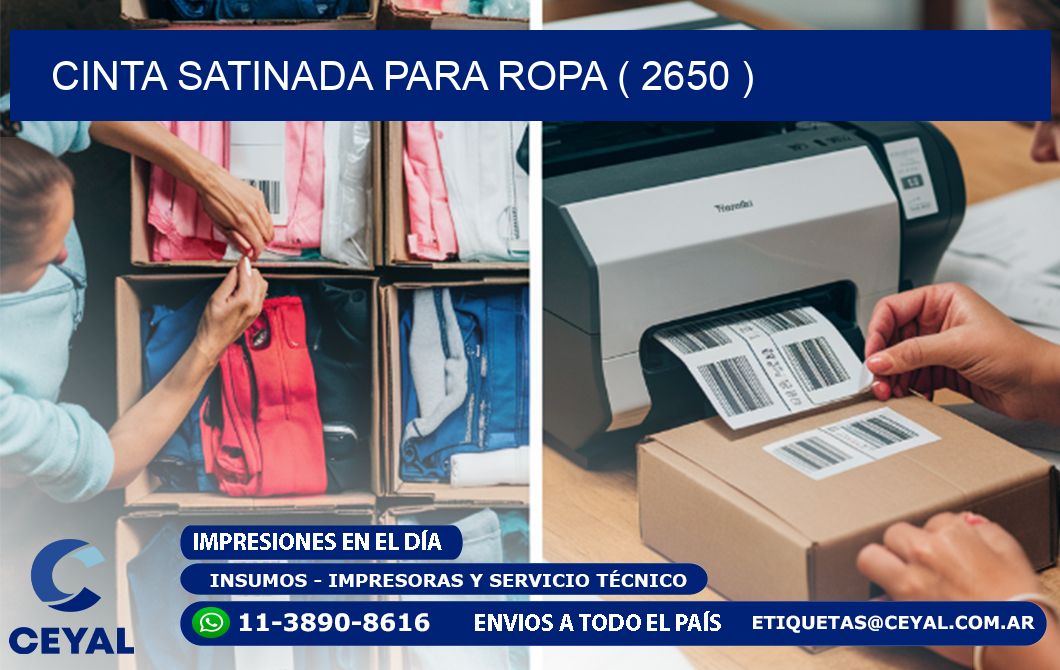 CINTA SATINADA PARA ROPA ( 2650 )