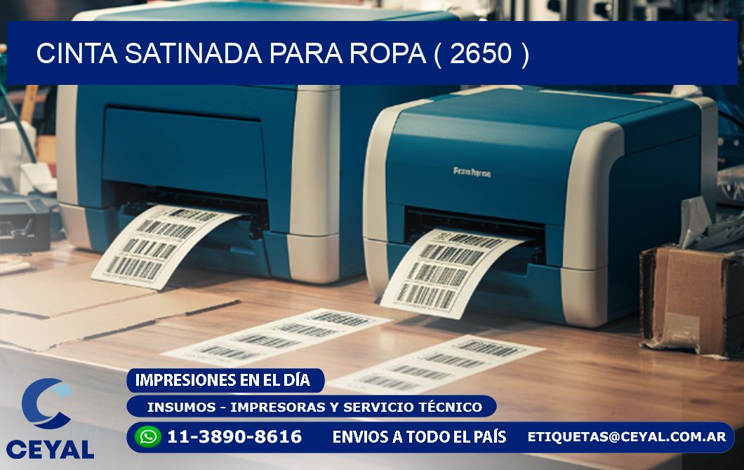 CINTA SATINADA PARA ROPA ( 2650 )