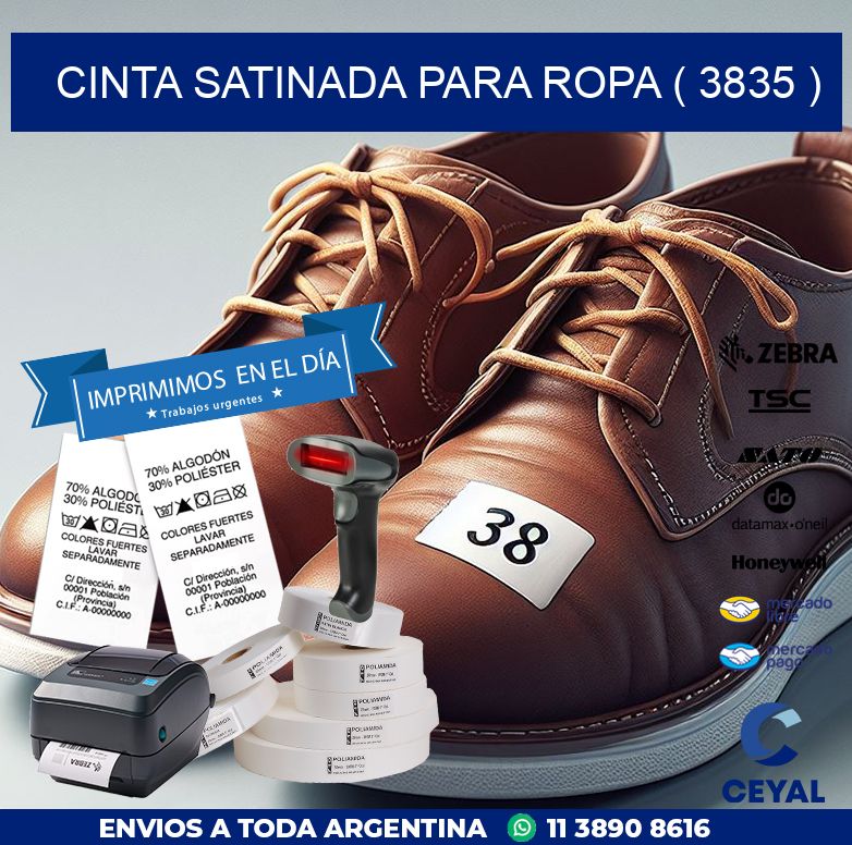 CINTA SATINADA PARA ROPA ( 3835 )