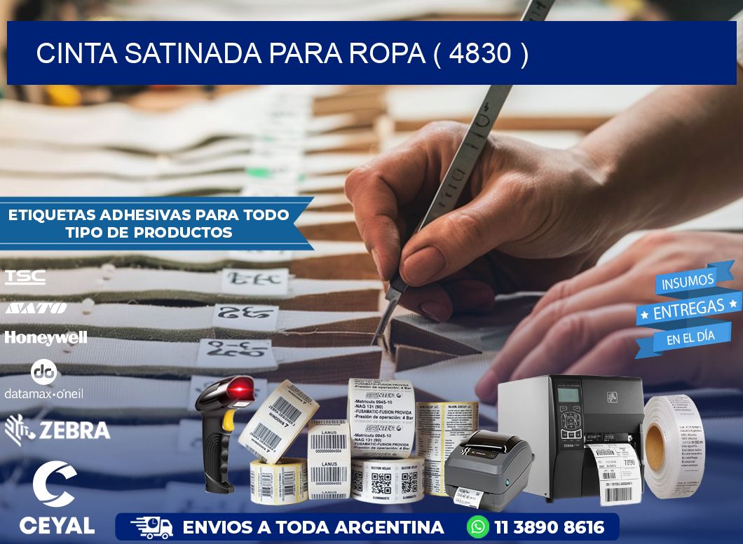 CINTA SATINADA PARA ROPA ( 4830 )