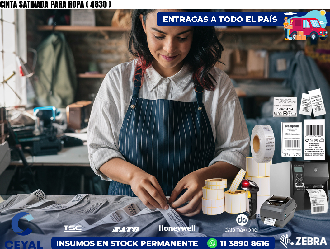 CINTA SATINADA PARA ROPA ( 4830 )