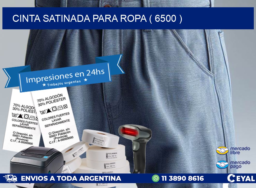 CINTA SATINADA PARA ROPA ( 6500 )