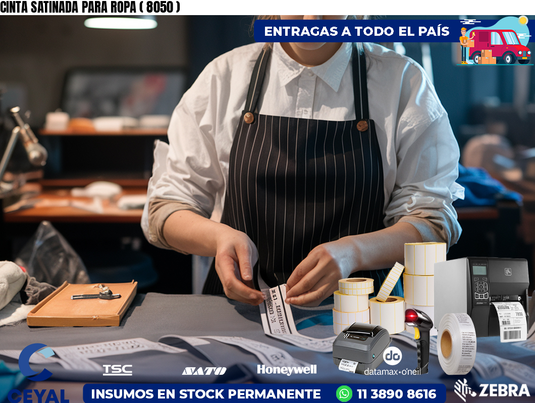 CINTA SATINADA PARA ROPA ( 8050 )