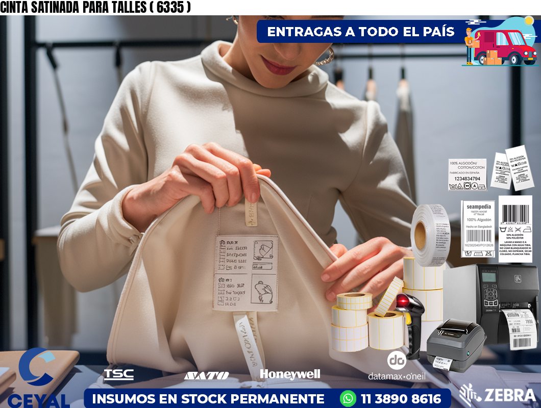 CINTA SATINADA PARA TALLES ( 6335 )