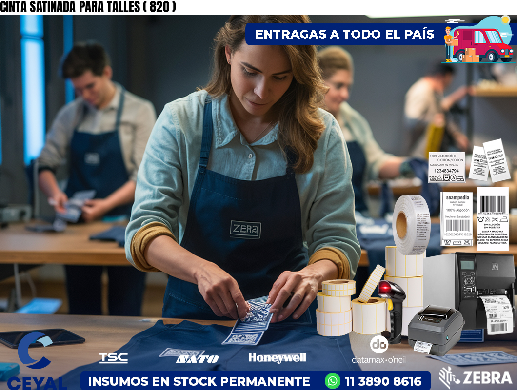 CINTA SATINADA PARA TALLES ( 820 )