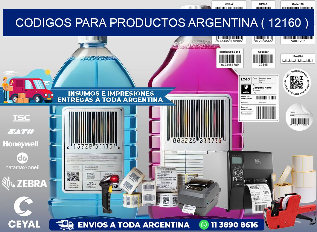 CODIGOS PARA PRODUCTOS ARGENTINA ( 12160 )