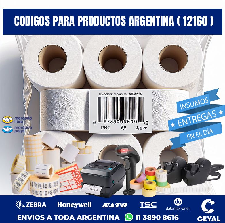 CODIGOS PARA PRODUCTOS ARGENTINA ( 12160 )