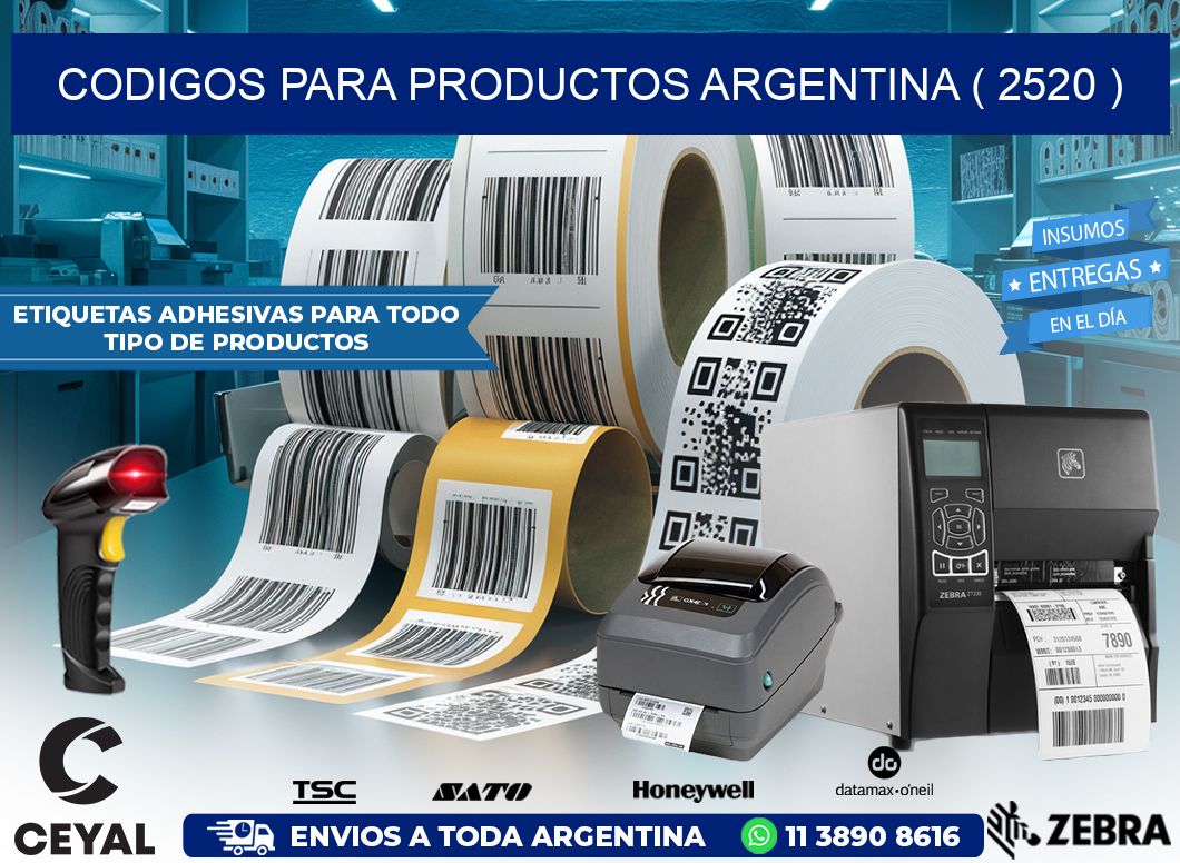 CODIGOS PARA PRODUCTOS ARGENTINA ( 2520 )