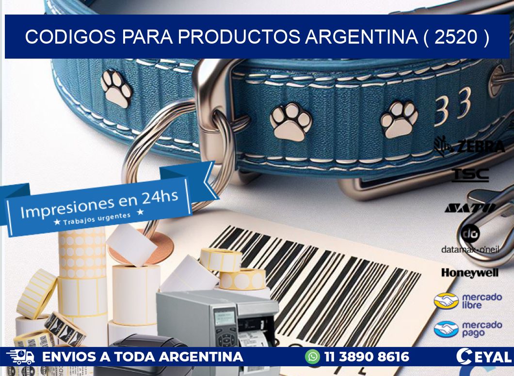 CODIGOS PARA PRODUCTOS ARGENTINA ( 2520 )