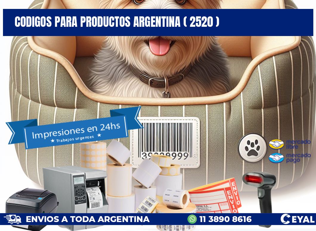 CODIGOS PARA PRODUCTOS ARGENTINA ( 2520 )