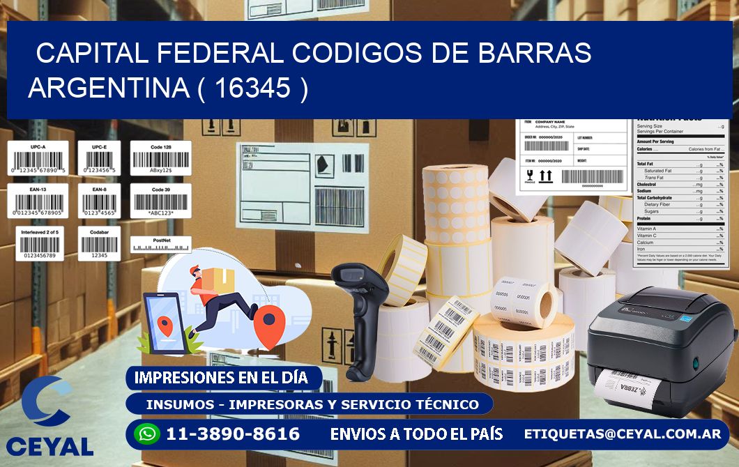 Capital federal codigos de barras argentina ( 16345 )