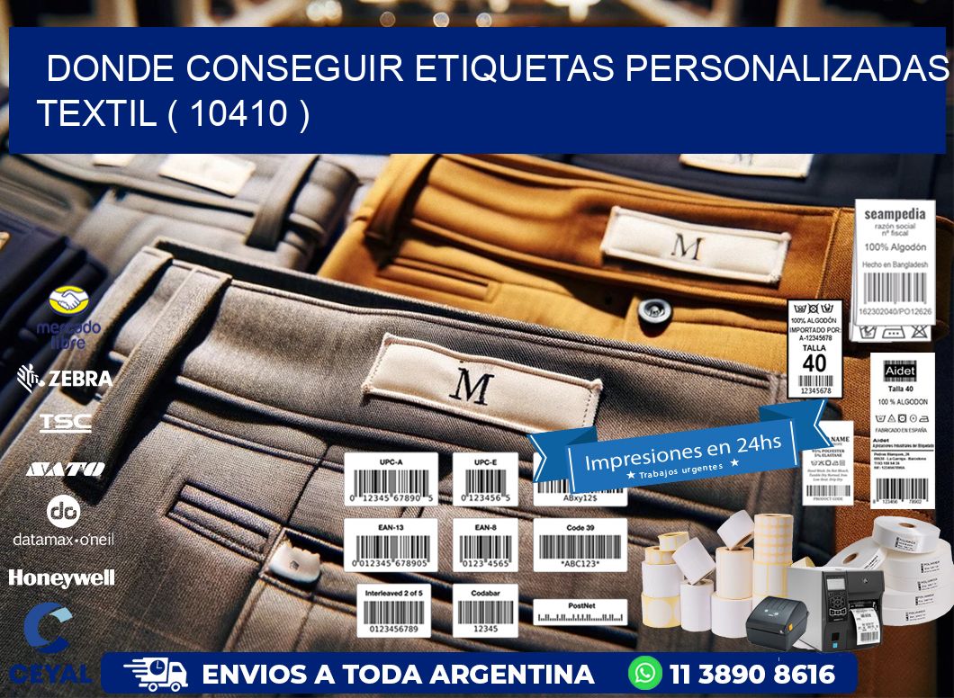 DONDE CONSEGUIR ETIQUETAS PERSONALIZADAS TEXTIL ( 10410 )