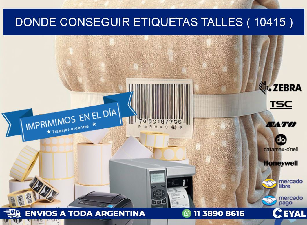 DONDE CONSEGUIR ETIQUETAS TALLES ( 10415 )