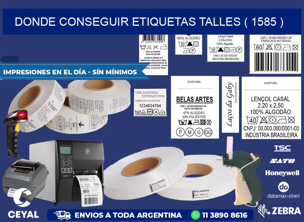 DONDE CONSEGUIR ETIQUETAS TALLES ( 1585 )